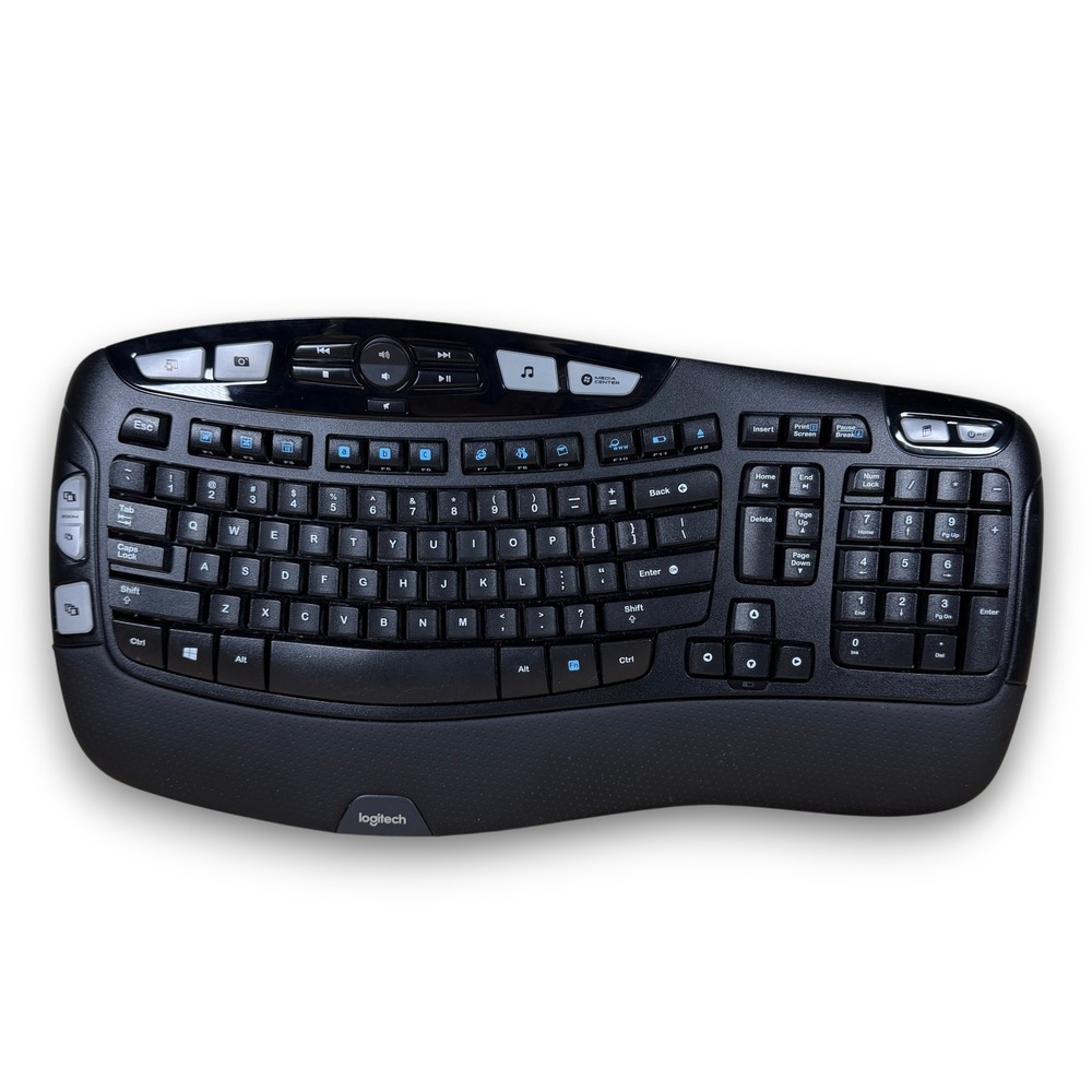 Logitech K350 Y-R0053 Wireless Wave Comfort Ergonomic Keyboard No USB Dongle